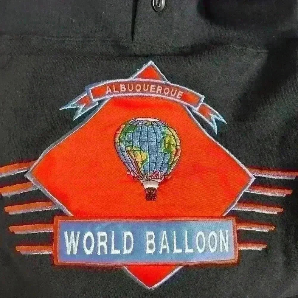 Vintage satin embroidered sweatshirt 80s/90s Albuquerque Hot Air Ballon men L